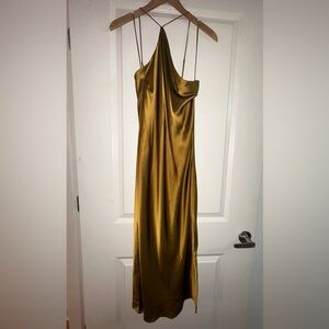 Banana Republic silk halter dress